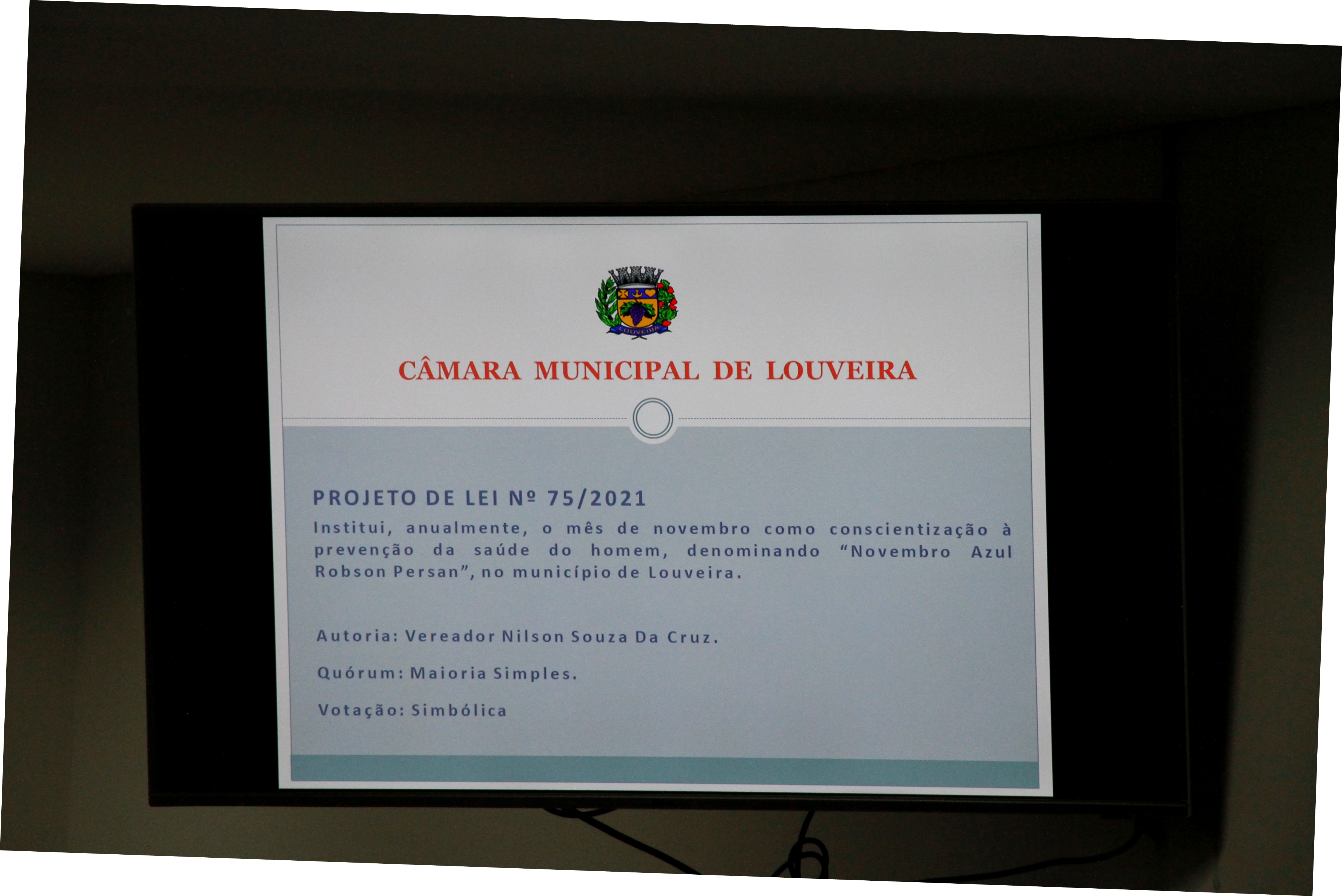 Vereadores aprovam criação do Mês Novembro Azul Robson Persan  