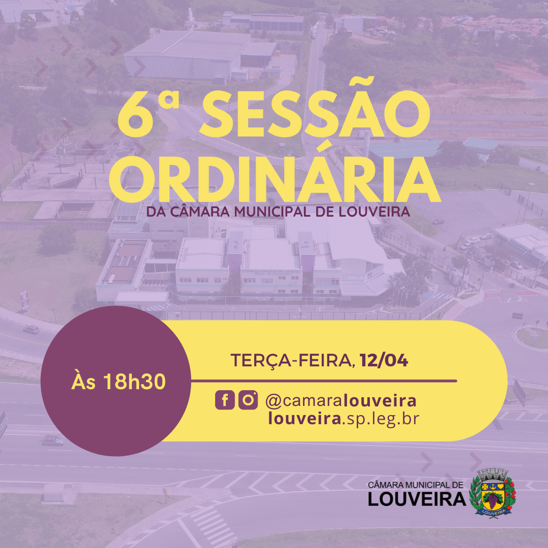 Sessão ordinária com cinco projetos de lei para votação